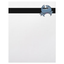 cute silly little blue crab letterhead design