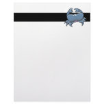 cute silly little blue crab letterhead