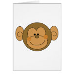 Cute Silly Monkey Face Greeting Cards