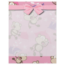 cute silly pillow fighting fight monkeys  cartoon custom flyer