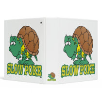 cute silly slow poke turtle cartoon binder