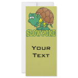 cute silly slow poke turtle cartoon rack cards