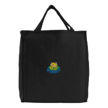 Cute Silly Spotted Frog Embroidered Bags