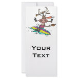cute silly surfing surfer cow cartoon rack cards