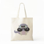 cute silly walrus cartoon with mustache bags