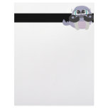 cute silly walrus cartoon with mustache letterhead template