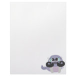 cute silly walrus cartoon with mustache customized letterhead
