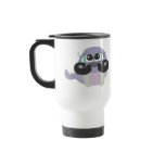 cute silly walrus cartoon with mustache coffee mugs
