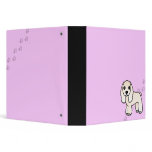 Cute Silver / Buff Cocker Spaniel Cartoon Pink binders