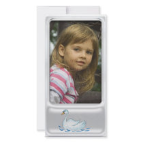 Cute silver photo frame with cute swan photo cards by Kidsplanet Cute silver photo frame with cute swan photo cards