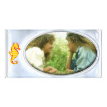 Cute silver photo frame with seahorse photo cards by Kidsplanet Cute silver photo frame with seahorse photo cards
