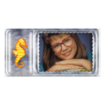 Cute silver photo frame with seahorse photo cards by Kidsplanet Cute silver photo frame with seahorse photo cards