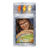 Cute silver photo frame with seahorses photo cards by Kidsplanet Cute silver photo frame with seahorses photo cards