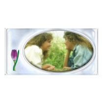 Cute silver photo frame with tulip photo cards by Kidsplanet Cute silver photo frame with tulip photo cards