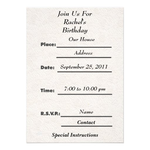 Cute Singing Blue Bird Tree Invitations