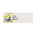 Cute Singing Blue Bird Tree Custom Return Address Label