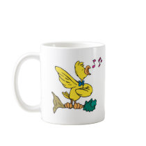 cute singing canary mug