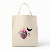 cute singing music musical note cartoon character bag