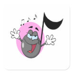 cute singing music musical note cartoon character sticker