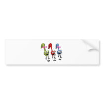 cute singing music notes bumper stickers