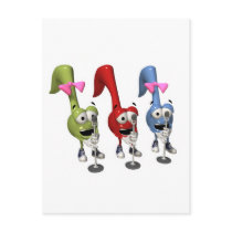 cute singing music notes postcards by geekme cute singing music notes postcards