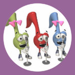 cute singing music notes