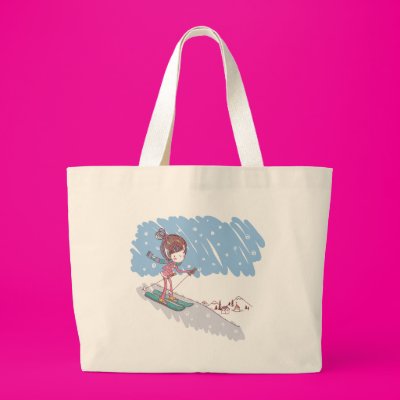 Cute Skiier Tote Bags Zazzle_bag Cute Skiier Tote Bags Zazzle_bag