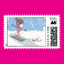 Cute Skiier Stamp Cute Skiier Stamp