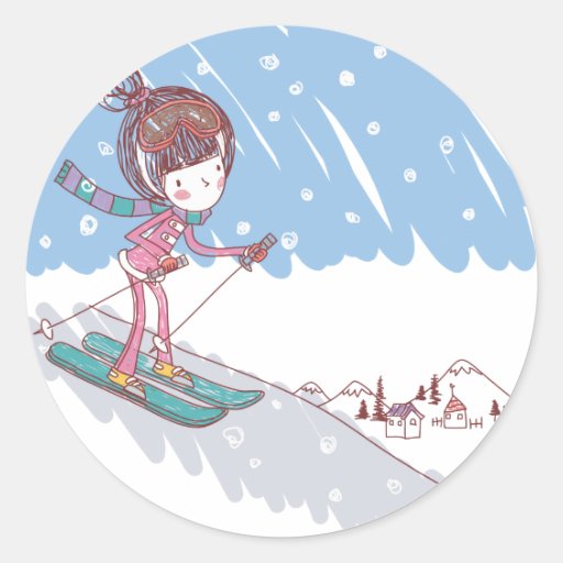 Cute Skiier Stickers