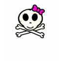 Cute Skull and Crossbones With Pink Bow t-shirts