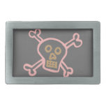 Cute Skull & Crossbones Graffiti Belt Buckles