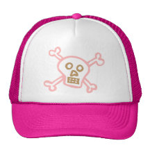 Cute Skull & Crossbones Graffiti Mesh Hats