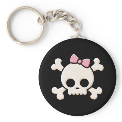Cute Skull Girl Key Chains