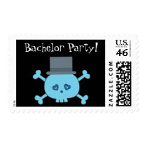 Cute Skull Groom Bachelor Party Black Custom Stamps