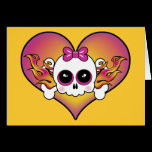 Cute Skull Heart cards