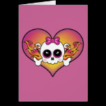 Cute Skull Heart cards