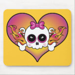 Cute Skull Heart mousepads