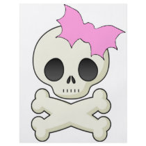 Cute Skull n Crossbones with Bat Bow Flyer
