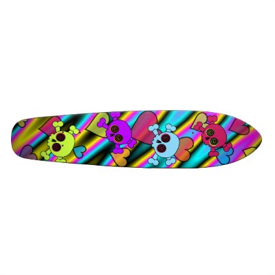 Cute Skull Skateboard by dlreyes41
