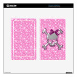 Cute Skull with Ribbon Pink Kindle Fire Skin