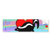 Cute Skunk Heart. Happy Anti-Valentines Day! Bumper Sticker