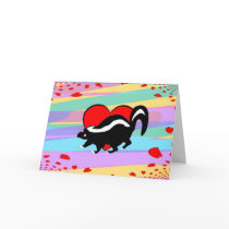 Cute Skunk Heart. Happy Anti-Valentines Day! Greeting Cards