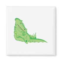 cute sleeping alligator fridge magnet