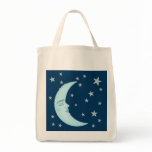 Cute Sleeping Moon Tote Bags