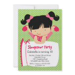 CUTE Sleepover Birthday Party Inviation Announcement