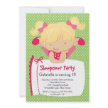 CUTE Sleepover Birthday Party Inviation Custom Announcements