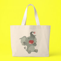 Cute Sleepy Cartoon Elephant  Bag