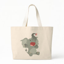 Cute Sleepy Cartoon Elephant  Bag
