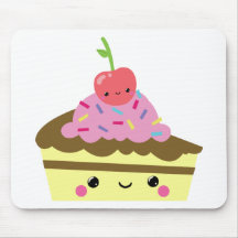 Cute Slice of Kawaii Ice Cream Cake Mouse Pad