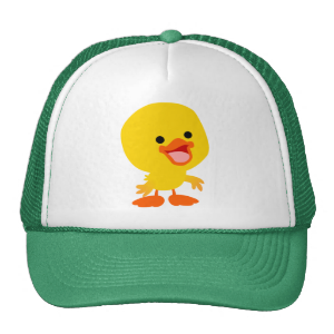 Cute Smiling Cartoon Duckling Hat